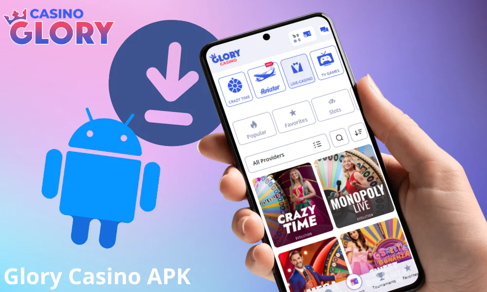 Downloading and installing the Glory Casino app on Android